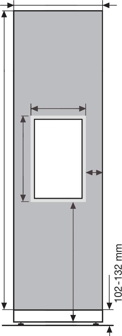 DOOR PANEL DIMENSIONS KFP 1813 (Available as an accessory) 17 3 /4 (451