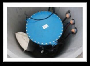 Easy Installation The flywheel is mounted to a cement base buried underground to ensure a stable