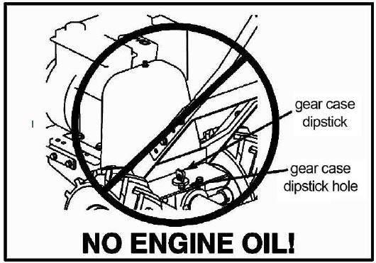 Step 4: Fill Engine Crankcase IMPORTANT Engine is shipped from factory without oil. Engine oil must be added before starting engine. 1. Add oil according to engine manual. Do not overfill.