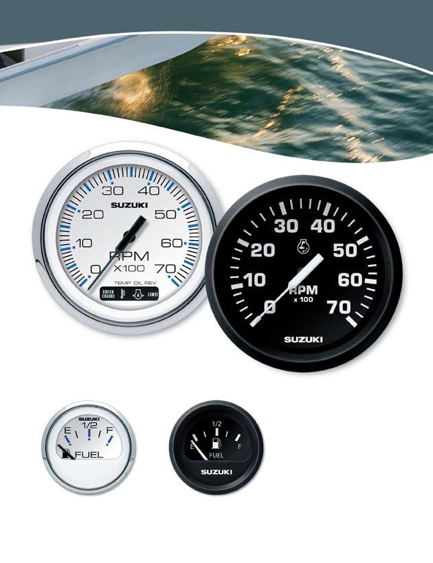 4 Tachometer White, with monitor functions 4 Tachometer Black, without monitor