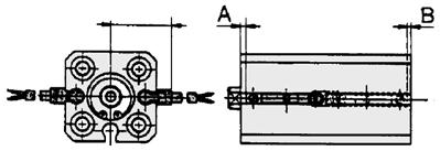 nti-lateral load type, Double acting: Double rod) ø a) Mounting b) ø to ø a) Mounting b) D-M, M W, M D-M V, M