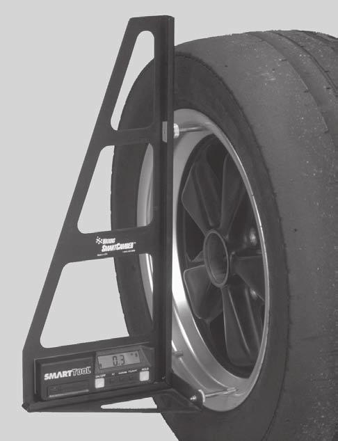 The SmartCamber tool was designed to maximize its measuring potential over a wide variety of wheel/ tire combinations.