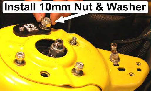 touches the Nylock portion of the nut. NOTE: Do not tighten the MM Caster/Camber Plate mounting nuts until instructed to do so.