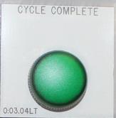 Cycle Complete: Illuminates green when the cycle is