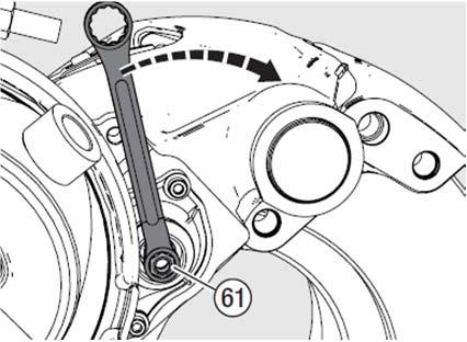 Caliper Adjuster Test Leave wrench on sheer adapter (Knorr) or adjuster (Meritor) Make sure wrench is positioned so that it can move clockwise without obstruction Apply brakes with about 2 bar (30