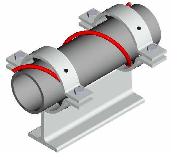 CLAMPED PIPE SHOE for electric trace heating EME-CS4 (1 6 ) Designed to obtain extremely low energy loss.