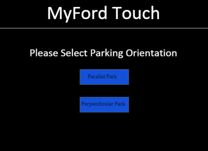 Figure x.1 User selects the type of parking orientation desired.