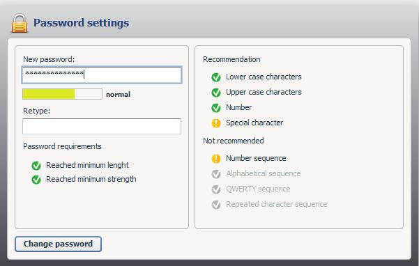 Password complexity WEBFLEET 2.17 introduces a new setting for user password complexity. This will increase the security standard of your WEBFLEET account and with this avoid misusage.