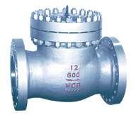 17 P a g e ANSI CLASS 600 CAST STEEL SWING CHECK VALVE FIG. 278-CS-600 Class 600, Flanged ends, bolted cover, WCB body & cover, 13Cr/HF trim. Flange dimensions: ANSI B16.