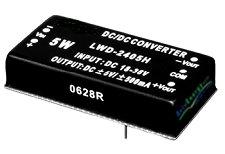 LW SERIES 5W WIDE INPUT RANGE FEATURES 5W DIL PACKAGE INDUSTRY STANDARD PACKAGE NO EXTERNAL COMPONENTS REQUIRED 4.