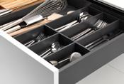 organisation for drawers with cutlery and small items High-quality frames and divider rails made of powder-coated