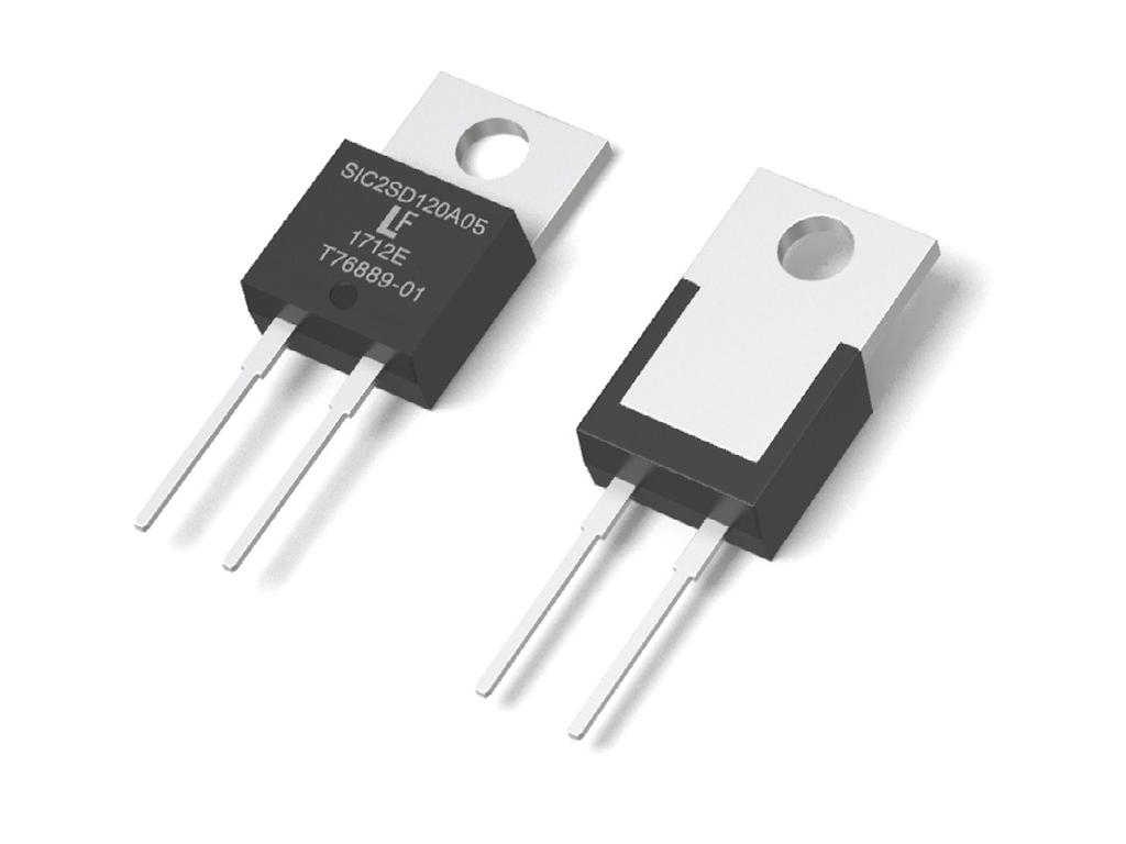 LSICSD1A5, 1 V, 5 A, TO--L LSICSD1A5 RoHS Pb Description This series of silicon carbide (SiC) Schottky diodes has negligible reverse recovery current, high surge capability, and a maximum operating