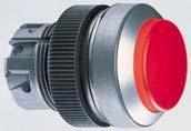 pushbutton, protruding lens, round collar 1...6mm Mx1.5.00 9.80.90 1.45 Pict.