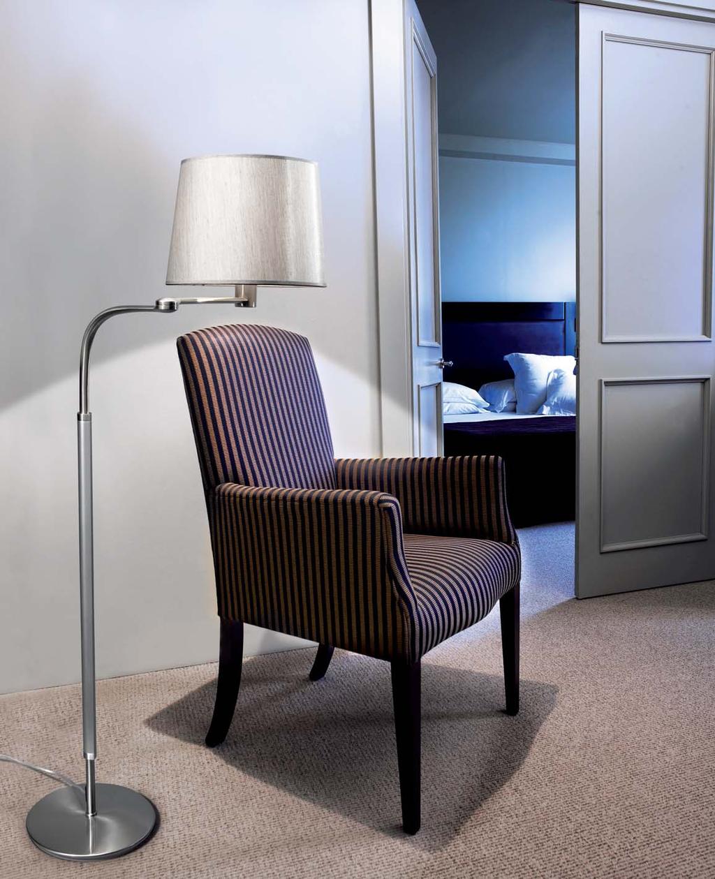 hospitality hotel lighting 34 Suite 81-AJ DIMMER Níquel satinado - Pantalla de tela