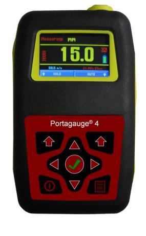 The Portagauge 4 Display: Color LCD display for access to the Measuring screen and Menu screen.