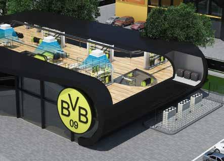 AIR-TO-WATER SYSTEMS BUILDING SOLUTIONS BVB Fanwelt is the fanshop for Borussia Dortmund football fans, with a floor space of around 2.