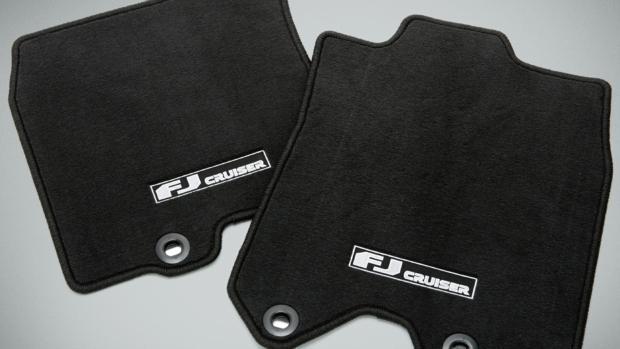 Floor Mats - Carpet (Front & Rear) Toyota Genuine Floor Mats are custom-tailored to fit your FJ Cruiser's floor pattern and are easy to remove and clean.
