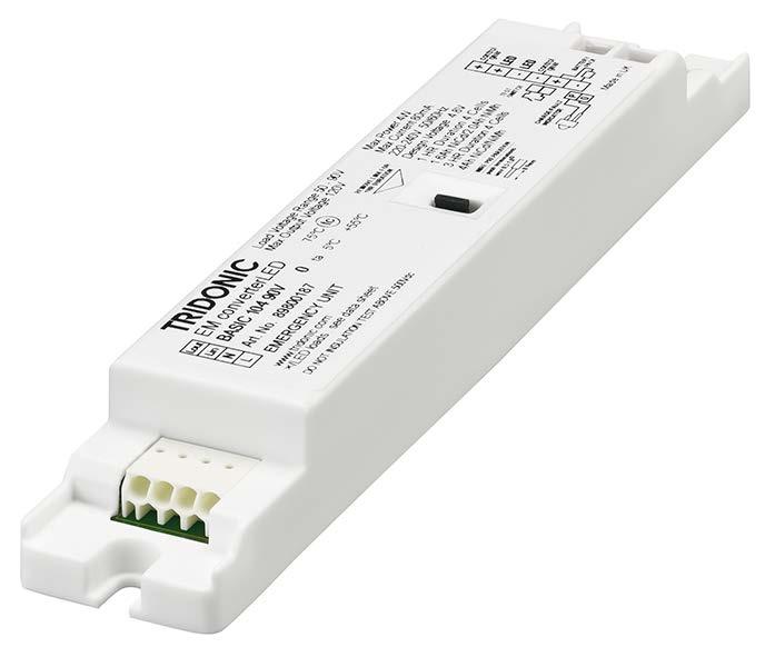 BASIC 90 V BASIC series Product description lighting Driver for manual testing For self-contained emergency lighting For modules with a forward voltage of 40 97 V SEV for output voltage < 120 V DC ow