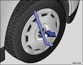 Press the hubcap against the rim until it latches. Wheel covers Fig. 161 Pulling the wheel cover off. Please first read and note the introductory information and heed the WARNINGS.