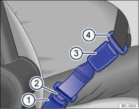 together as indicated by the arrows and hold fig. 54. Slide the belt and upper attachment up or down until the safety belt is positioned over the center of the shoulder Safety belt position.