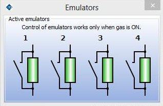 2.11.11. Emulators Shows petrol injectors emulators diagnostic window.