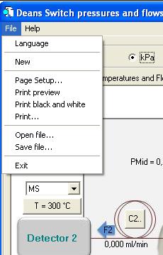 Deans Switch Calculator Description Menu Bar The menu bar comprises the File and Help