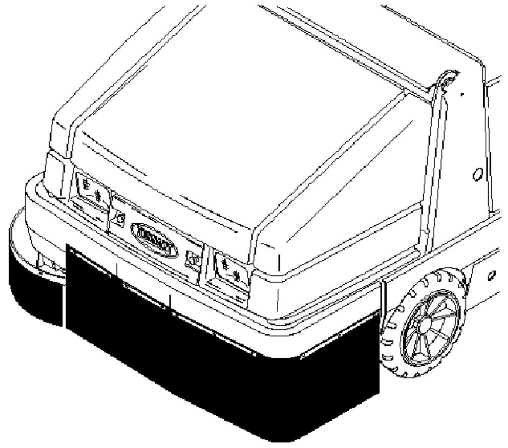 MAINTENANCE REAR SKIRTS The two rear skirts are located on the bottom rear of the main brush compartment. The vertical skirt should clear the floor up to 5 mm (0.