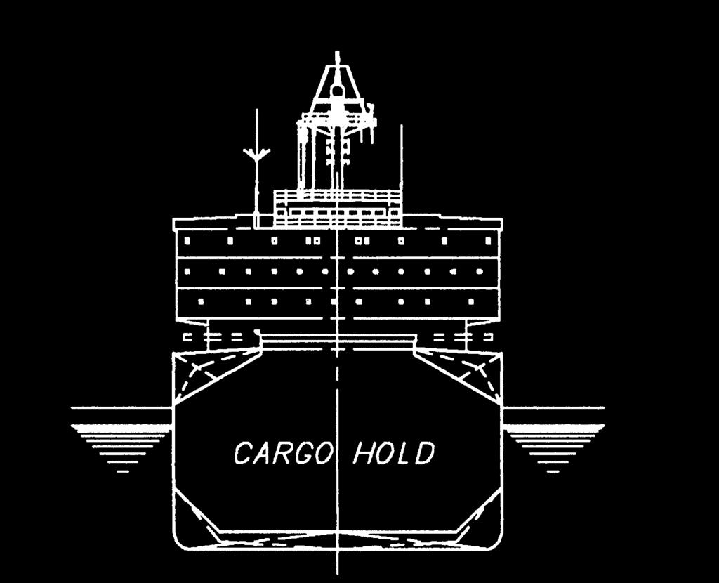 2, 4 and 6 holds may be empty Loading capacity (grain)... 87,298 m3 1. Seven cargo holds (including No.4 floodable hold), allowing alternate ore loading. 2.