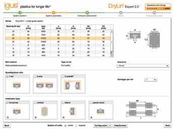 DryLin T - Rail guide - Online tools DryLin expert - 2.