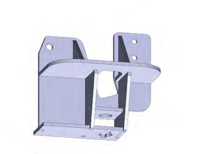 Install the mounting posts through the bed into the mounting bracket post holders. Rotate the posts a quarter turn (see the illustration to the right). Four posts are required for installation.