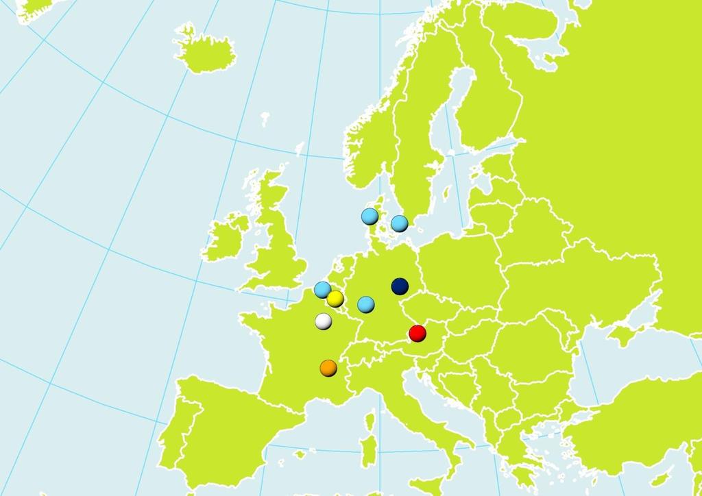 Operation sites of FC MHVs in Europe In total about 70 MHVs in fleet operation (status 2014): E-Log-BioFleet (10)