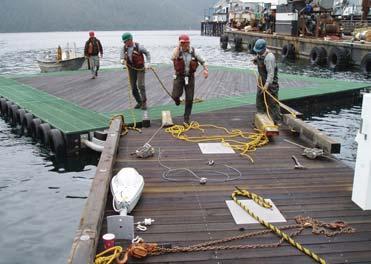 The Valdez fish cleaning floats (pictured at top right) are an example of PND s unique systems.