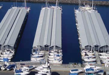 BMI Covered moorage systems provide weather protection for users, and are a favored choice for many