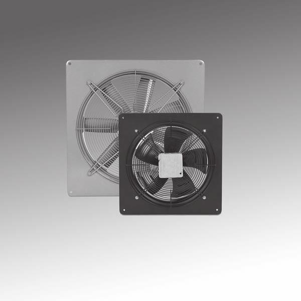 FADE SERIES SIDEWALL PROPELLER FANS Features 100% Speed Controllable Air Flows up to 7850 cfm Integral Blades and External Rotor allowing precision balancing Formed steel wall panel with Venturi