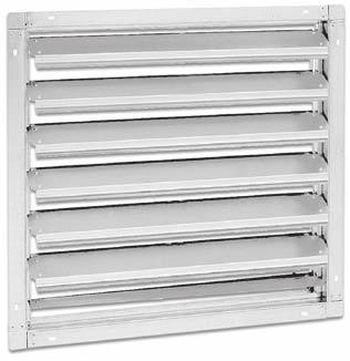 ACCESSORIES Exterior Mount Louvered Dampers Models GDV and MDV Standard Specifications: Maximum Face Velocity: 3000 fpm Temperature Limits: -40 F to 200 F (-40 C to 94 C) Minimum Size: 8 x 8 Frame: