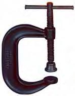 C - C L A M P S C-Clamp Deep Throat Pattern Most Popular and Versatile Style C-Clamp Forcing has a Sliding Handle Swivel Pad Completely Encircles the Ball Joint Providing Permanent Attachment as well