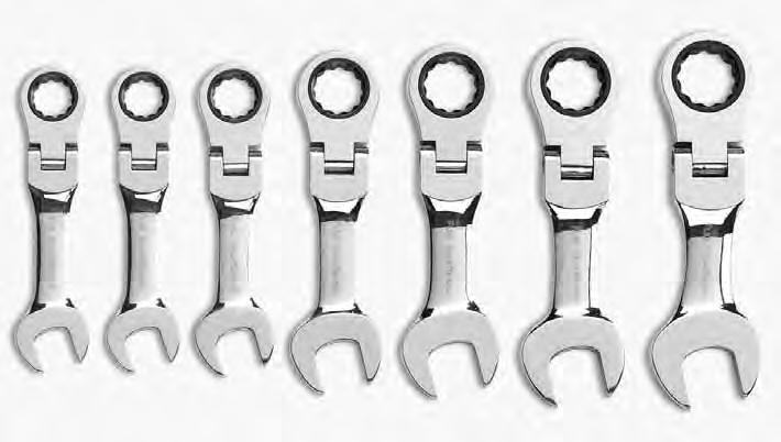 Ratcheting Wrench 9554 13 mm Stubby Flex Combination Ratcheting Wrench 9555 14 mm Stubby Flex Combination Ratcheting Wrench 9556 15 mm Stubby Flex Combination Ratcheting Wrench 9557 16 mm Stubby Flex