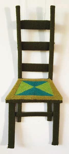 Ladderback Chair I 47cm x 115cm Medium: Textiles on
