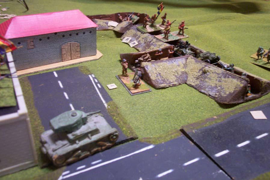 A 75mm field battery is shown behind the line where the 1 st Bis and XI IB meet.