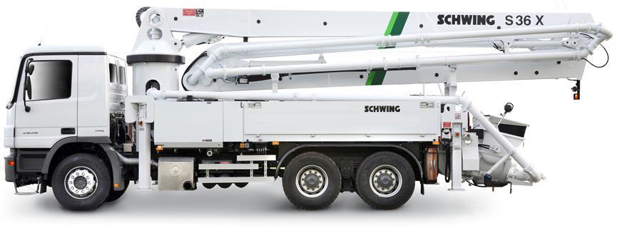 Schwing GmbH S36X Implemented base materials alform 700M alform plate 700M alform 900 x-treme Implemented welding consumables Böhler X70-IG Böhler X90-IG Truck-mounted