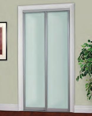 SERIES 7017 Aluminum Framed Sliding Closet Door Extruded Aluminum Door frame Laminated glass option is good both sides Bottom roll system with built in anti-jump feature Clear mirror (3mm) or