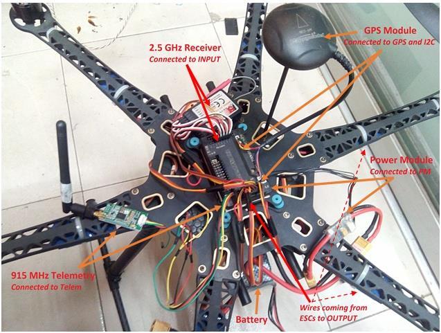 11: Mission Planner software FLIGHT DATA page for copter attitude display Fig.12: Installing Firmware with Mission Planner software 4.