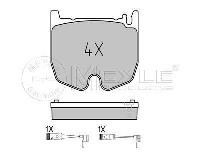 wear warning contact with anti-squeak plate FORD 1 237 133 SEAT 7M3 698 151 A VW 7M3 698 151 A 025 232 6920/PD MBP0826PD FORD Galaxy I (03/95-05/06) VW Sharan (7M) (09/95-03/10) SEAT Alhambra I (7V8,