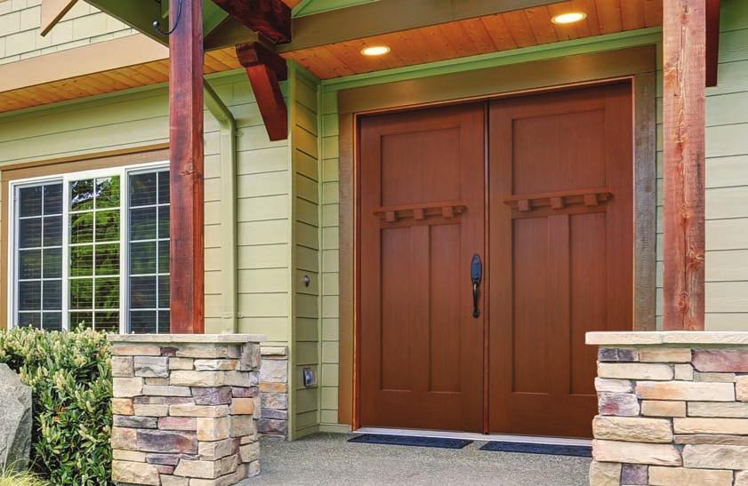 HERITAGE SERIES AUTHENTIC CRAFTSMAN DETAIL Masonite s NEW recessed 3-Panel exterior door combines crisp, clean lines inspired by classic craftsman architecture with the proven