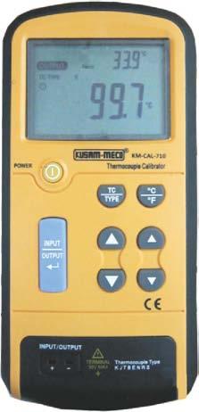 An ISO 9001:2008 Company THERMOCOUPLE CALIBRATOR Mode KM-CAL-710 Thermocouple Process Calibrator is a exactitude measurement and source handhold instrument, it can be use to calibrate the