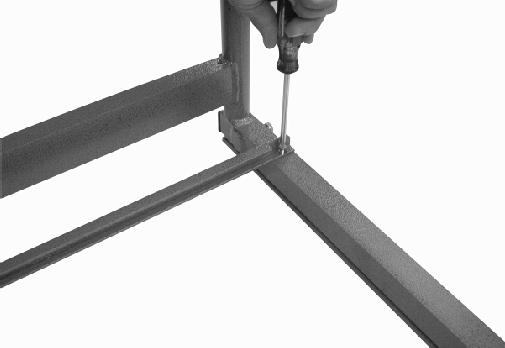 Remove both support rails by using a Phillips screw driver (Fig. 1). Rolling Base Assembly: 1.