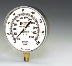 Steam Service Gauges should be protected from excessive temperature by the installation of a coil type syphon. (Cat. No.