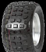 ALL-TERRAIN DI-K758 Commonly used as a rear tire for flotation and rear end control The widely spread blocks work in a wide variety of applications Round profile provides precise steering control