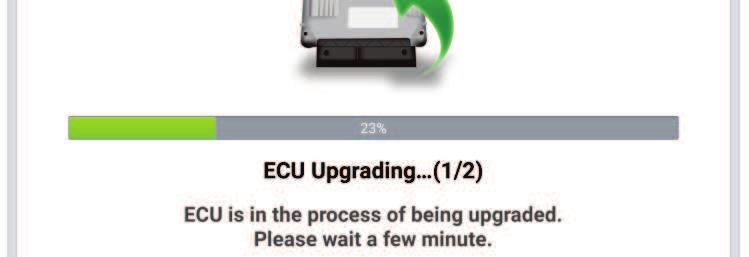 SUBJECT: 8. The ECU upgrade will begin and the progress of the upgrade will appear on the bar graph.