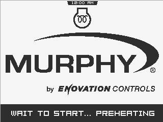 First-Time Startup When power is applied to the PV350, the Warning and Shutdown lights illuminate and the Murphy logo displays.